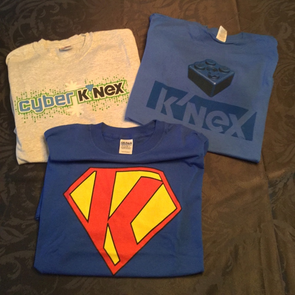 KNEX bundle of 3 t-shirts Mens Large k’nex…